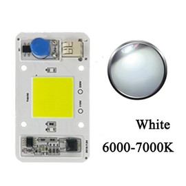 Vrabocry 50W 220V COB High Power White 6000K-6500K LED Lamp Chip Integrated Smart Built-in Driver Suitable for DIY LED Floodlight Headlight