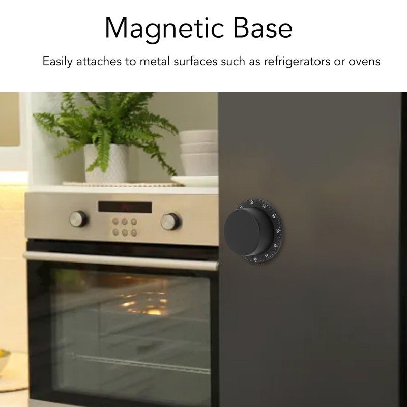 Mechanical Timer Magnetic Stainless Steel Loud Reminder Kitchen Timer for
