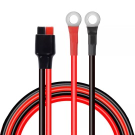 Sebatech 10AWG 8mm O Ring Terminal Cable Lead Wire fits Anderson Powerpole Connector 45A - 5 FT