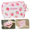 COLLBATH Strawberry Pattern Large Travel Cosmetic Bag Zipper Toiletry Organizer