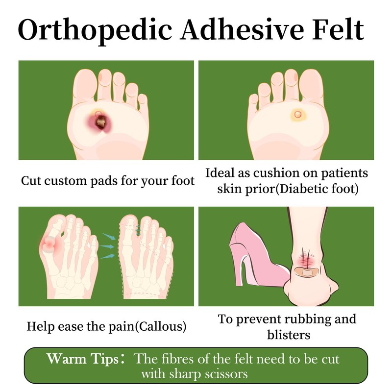 Felt Roll, 1/4" x 6" x 2.5yd White Padding Felt,