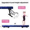 Sealoha 8ft Ultrasimple Adjustable&Foldable Balance Beam,High-Low Floor Beam Suede Gymnastics