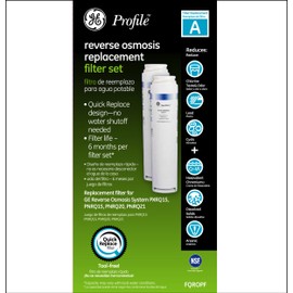 GE Profile FQROPF Under Sink Water Filter Replacement for Reverse Osmosis System Reduces Sediment, Rust & Other Impurities Replace Every 6 Months for Best Results 2 Filters