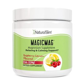NaturalSlim Polvo de citrato de magnesio puro Magicmag ayuda a combatir el estrés, el estreñimiento, la salud muscular y cardíaca, y a conciliar el...