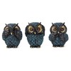 Xintim Owl figurine and sculptures for shelf decor accents,3 wise