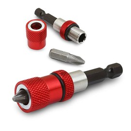 Saipor 2pcs Adjustable Screw Depth Screwdriver Bit Holder Magnetic Steel Screwdriver Drywall Bit 1/4 Inch Hex Shank with S2 Phillips 2 Screw Driver Bits