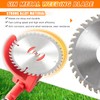 HUAREW 7Pcs 6" 40T Carbide Weed Wacker Blades w/Nut for