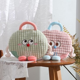 Cute Checkered Heated Pocket Cloth Cover Pear Cartoon Hand Warmer Baby Cartoon Heated Pocket Cloth Cover Heated Pocket Cloth Cover/Green 10ea