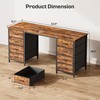 Huuger 55 Inch Computer Desk with 8 Drawers, Office Desk