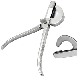 AAProTools 8" Small White Emasculator Double Crushed Stainless Steel Castration Livestock Veterinary Instruments for Cow, Goat & Bovine