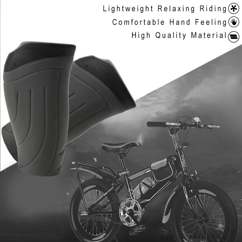 TOPCABIN Bike Grips 2PCS 90mm Length Bike Handlebar Grips Short