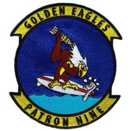 Squadron Nostalgia LLC VP-9 Golden Eagles Patch – Plastic Backing