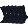 Easton Marlowe Men's Classic Cotton Solid Color Dress/Crew Socks -