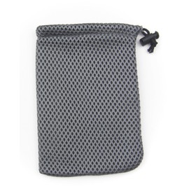 ALL in ONE 6pcs Grey Nylon Mesh Drawstring Bag Pouches for Mini Stuff Cellphone Mp3 10x15cm (4x6 Inch)