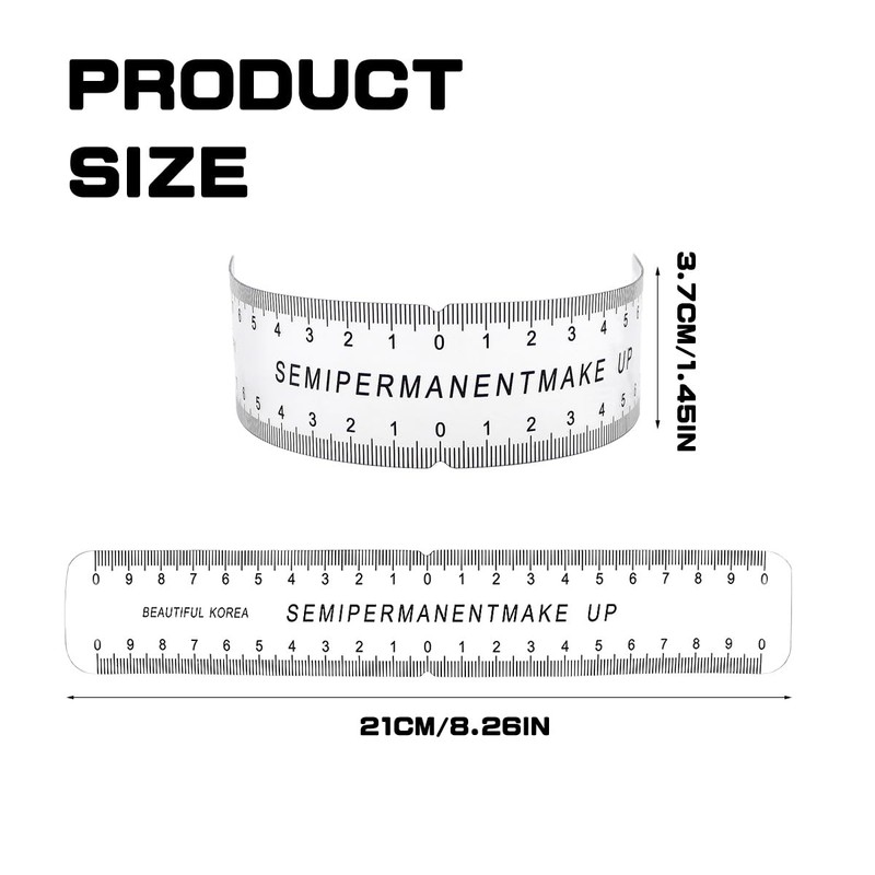 LNQ LUNIQI 1 x Eyebrow Microblading Ruler, Digital Eyebrow Ruler,