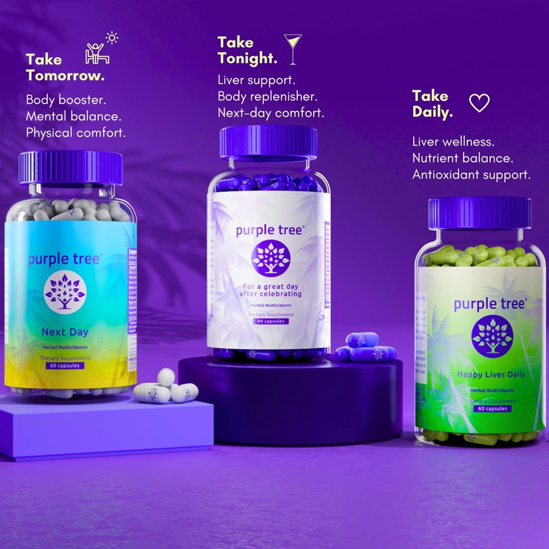 purple tree Post-Celebration Wellness Supplement for After-Drink Support | Hydration