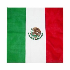 K's Novelties 22"x22" 100% Cotton print bandana. (Cotton, Mexico Mexican)