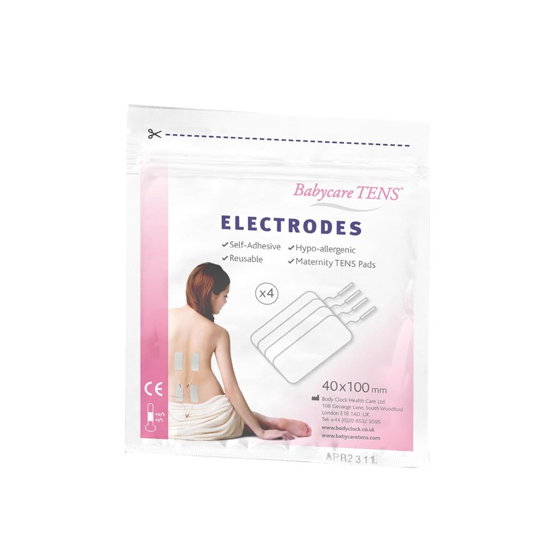 Babycare TENS Replacement TENS electrodes 40x100mm pk4 - Maternity/Labour TENS