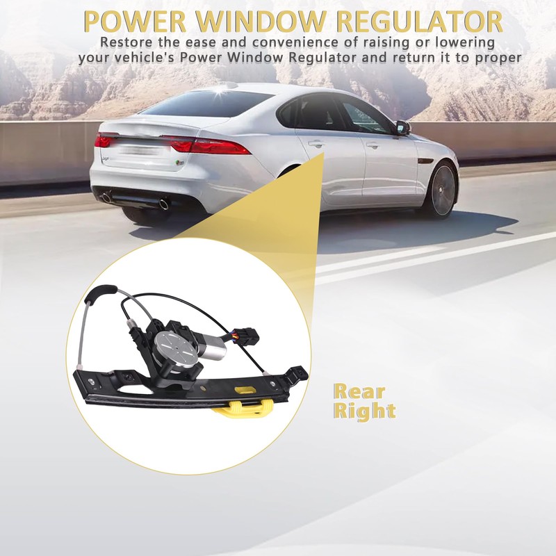 Predep Rear Right Passenger Side Power Window Regulator with Motor