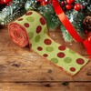 Christmas Ribbon Wired 2.5 Inch Dots with Stripes 5 Yard