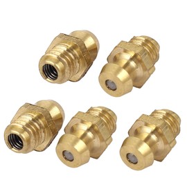uxcell M6 x 5mm Male Thread Brass Straight Grease Nipples Fittings 5 Pcs