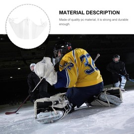 BESPORTBLE Ice Hockey Goalie Neck Guard: Clear Goalkeeper Neck Protector, White Semicircle Protective Equipment