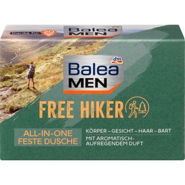 Balea Men Free Hiker, all-in-one solid shower gel for body, face, hair and beard, 100 g (Limited Edition)