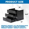 Menkxi 16 Inch Slide out Under Desk Drawer 3 Layer