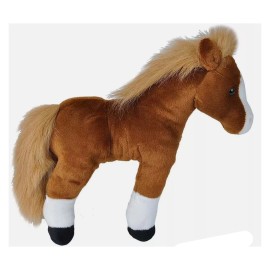 Wild Republic Cuddlekins Horse Brown Standing 12 Inch Plush Figure NEW IN STOCK