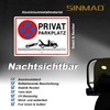 SINMAO XL Private Parking Sign with Posts Metal 25 x