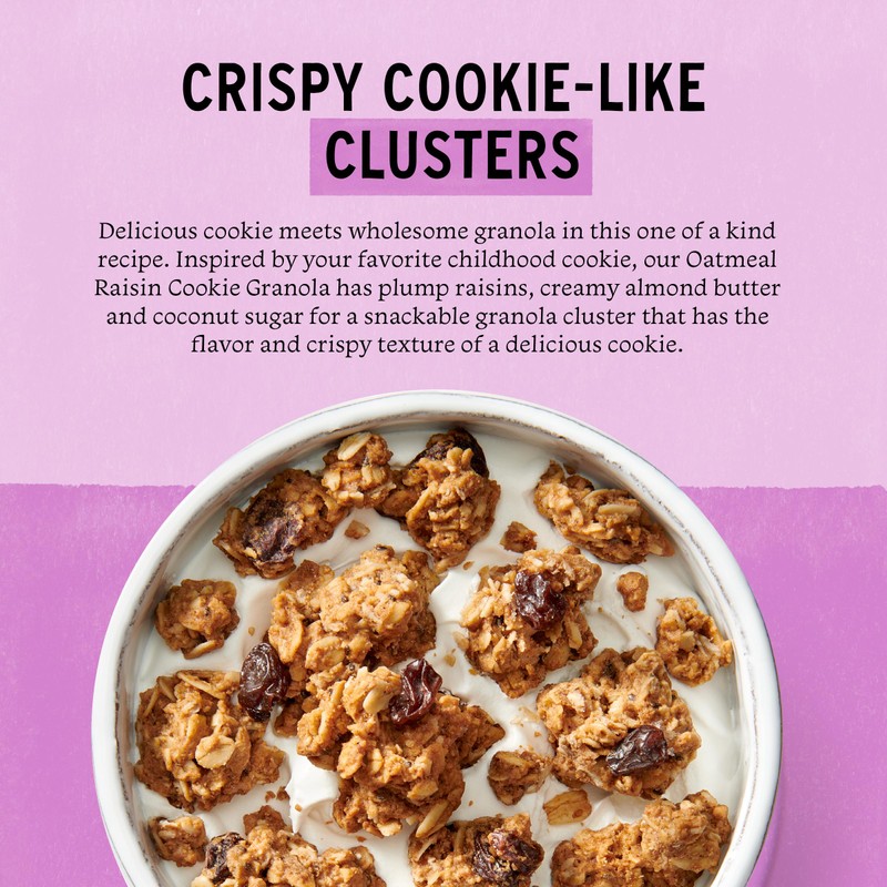 Purely Elizabeth Cookie Granola, Oatmeal Raisin, Gluten-Free, Non-GMO (3 Ct,