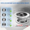 Upgraded 3in1 Kitchen Sink Drain Strainer & Sink Stopper,304 Stainless