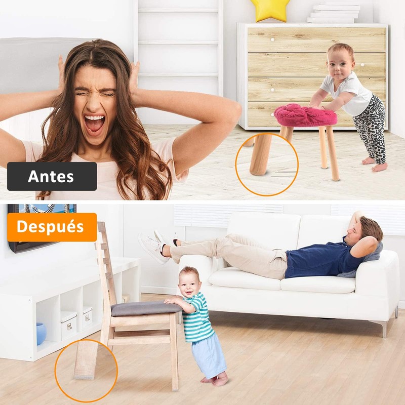 KITCHEN CHOICE Almohadillas para Muebles,100Pcs Almohadillas de Fieltro Autoadhesivas para
