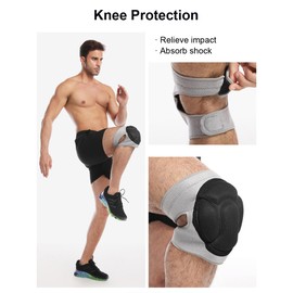 Knee Pads for Women & Men, Dance Knee Pads Volleyball Knee Pads for Women Men Wrestling Knee Pads Wrestling Gear, Crash Pad Snowboarding Gear Knee Protector Soft Knee Pads for Work (Medium, Black)