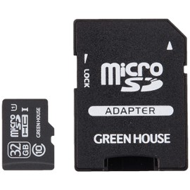 Greenhouse GH-SDMRHCUB32G microSDHC Card, 32 GB, Class 10, UHS-I Compatible