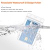 WILLIZTER Clear ID Badge Holder with Lanyard Water Proof Vertical
