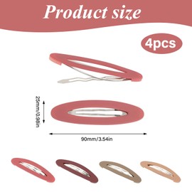 4 Stück Snap Haarspangen Groß, Snap Haarclips, Haarspangen Damen, Haarclips Damen, Hair Clip, Haarspange Klein, Groß Haarklammern, Mädchen Haar-Accessoires für Dickes, Dünnes und Feines Haar