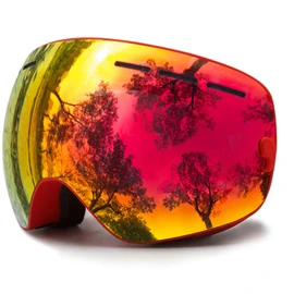 Juli Snowboard & Ski Goggles for Kids - Premium Snow Goggles（Red）