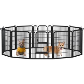 Topeakmart Dog Playpen Outdoor Puppy Exercise Pen Indoor Portable Pet Fence for Yard/RV Camping, 32 Inch 12 Panels