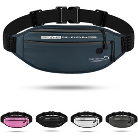 1up-eleven Running Pouch, Recommended for Active Athletes & Sports Performance, Non-Shaking, Waterproof, Waist Pouch, Jogging, Walking, navy