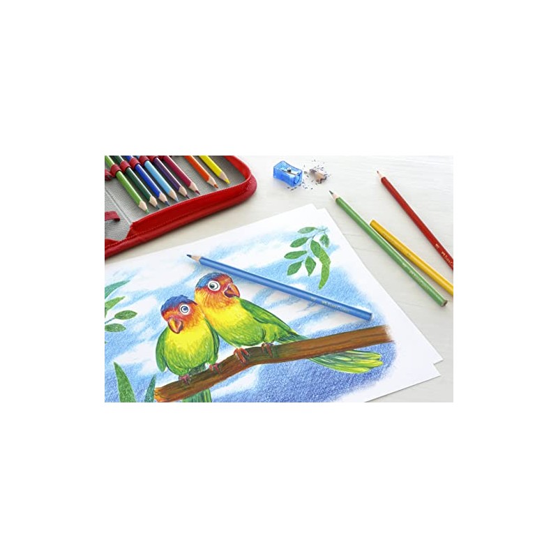 FABER-CASTELL 201597 - Buntstifte Set Colour Grip dreikant, 24-teilig, inkl.