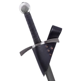 Battle-Merchant Leather Sword Belt Holder, black