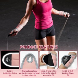 Wrist Weights, Wrist Weights for Women 4 Lbs Pair (2lbs Each), Wearable Weighted Wristbands for Running, Walking, Pilates, Yoga