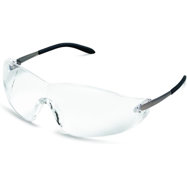 MCR Safety S2110 Blackjack Safety Glasses with Chrome Metal Temple