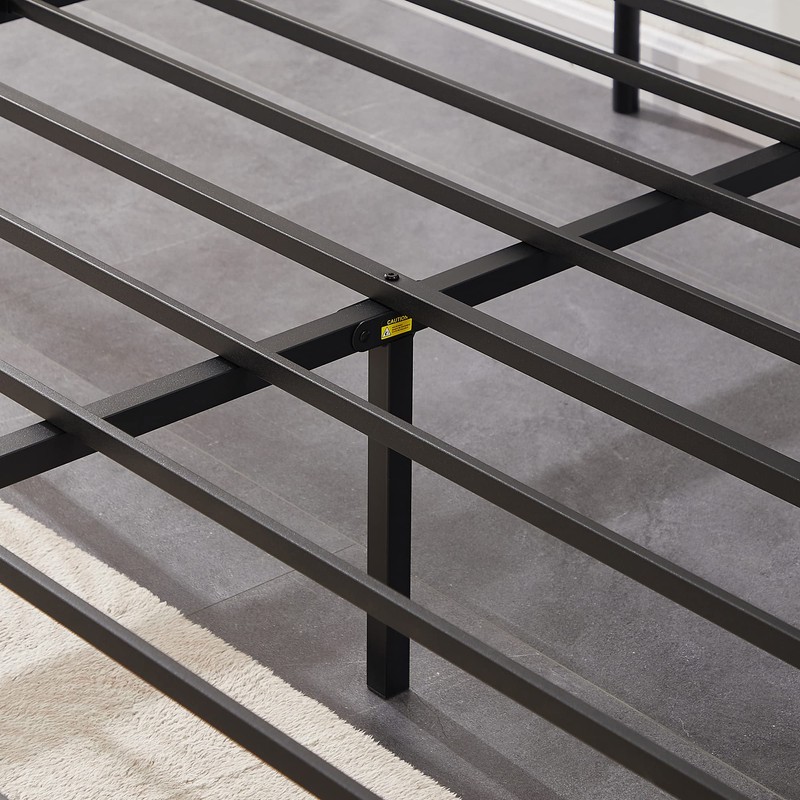 VECELO Queen Size Platform Bed Frame with Wood Headboard/Mattress Foundation/Premium