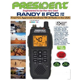 PRESIDENT RANDY II Handheld CB Radio now with FM FCC Approved Handheld FM NEW