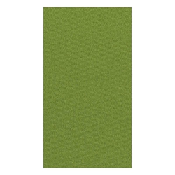 Caspari Paper Linen Solid Guest Towel Napkins in Leaf Green - Four Packs of 12