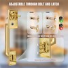 LOQRON Brushed Gold Double Front Door Lock Set, Keyed Entry