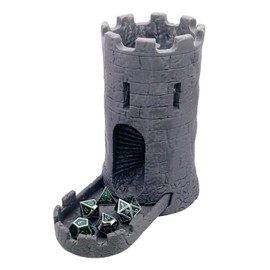 Dice Tower & Tray for Rolling and Randomizing Dice for DND, Pathfinder, and Other D&D RPG Roleplaying Games with Storage Compartment