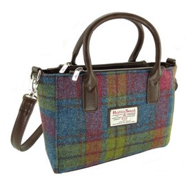 Glen Appin Harris Tweed Tote Handbag – LB1228 Brora (Col. 46 Multi tartan)